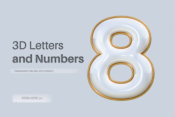 3D Golden Letters and Numbers: Elevate Your Design Projects