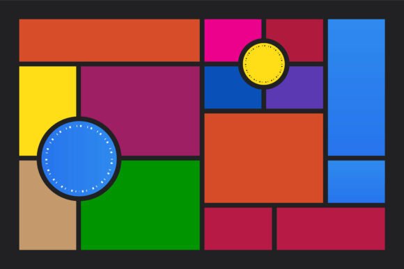 Bento Grid Web Layout Template Set