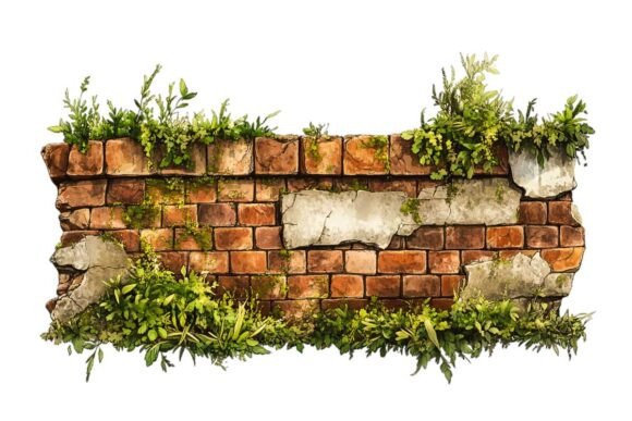 Broken Red Brick Wall: A Versatile Design Element for Modern Creators