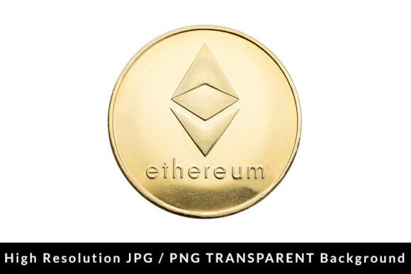 Ethereum Coin Cut Out PNG: High-Resolution Design Asset