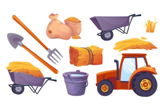 Farm Barn Tools and Elements