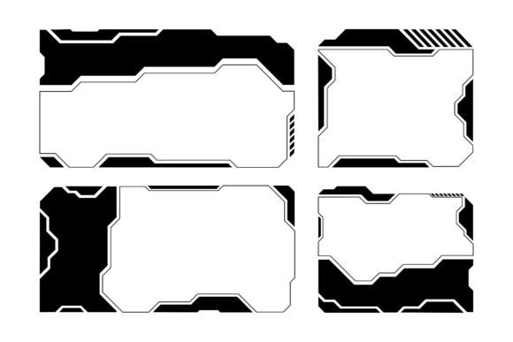 Futuristic Cyberpunk HUD Design Elements
