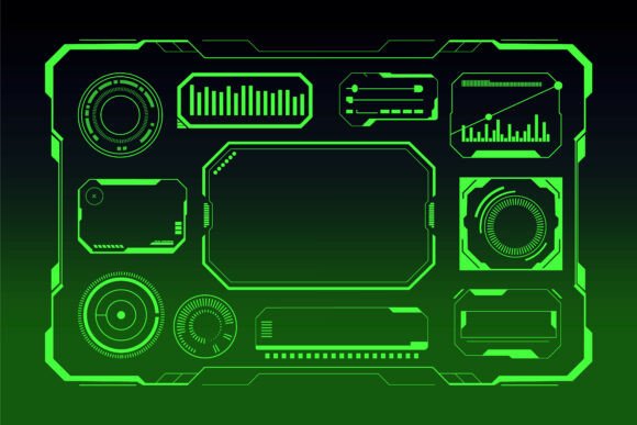 Futuristic HUD Interface Template: Bridging Digital Design and Immersive Reality