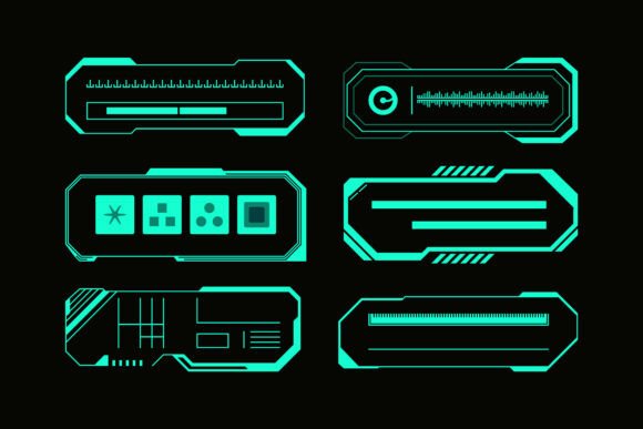 Futuristic Neon HUD Interface Elements: Elevating Your Digital Projects