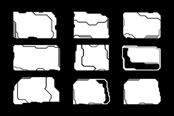 Futuristic Sci-Fi HUD Frame Set Template: A Dynamic Design Resource for Modern Visual Projects
