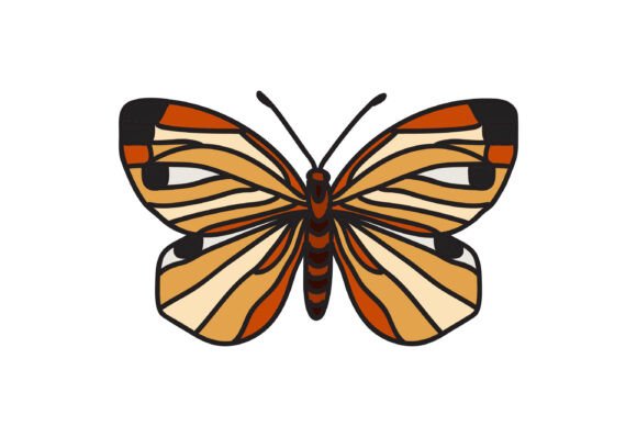 Hand Drawn Colorful Butterfly Isolated: A Versatile Design Element for Creative Projects