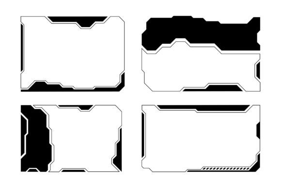 High Tech Cyberpunk HUD Frames Set: A Versatile Design Resource for Creative Projects