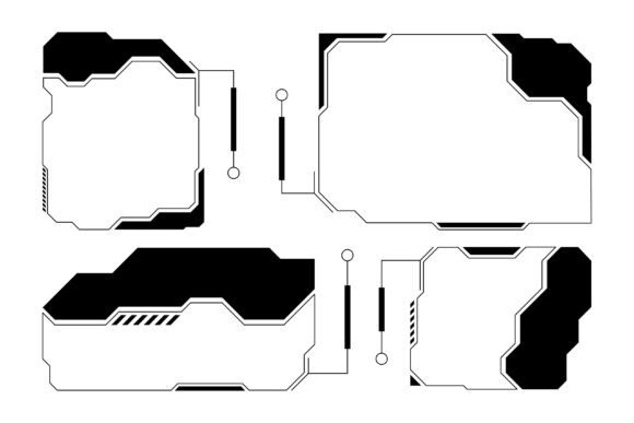 Hud Cyberpunk Digital Interface Elements