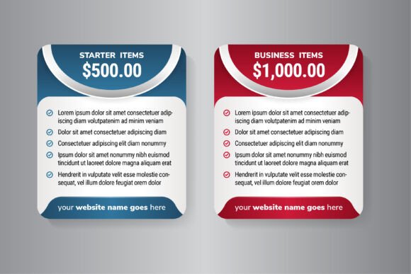 Understanding the Minimal Service Subscription Pricing Table with Gradient Colors